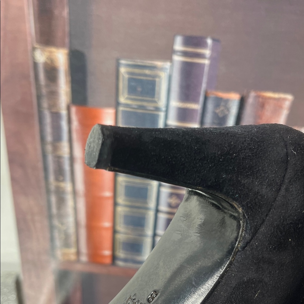 Vintage 90sBlack Suede Oxford Lace-Up Heels Roberto Vianni for Neiman Marcus 8.5 - Picture 11 of 16